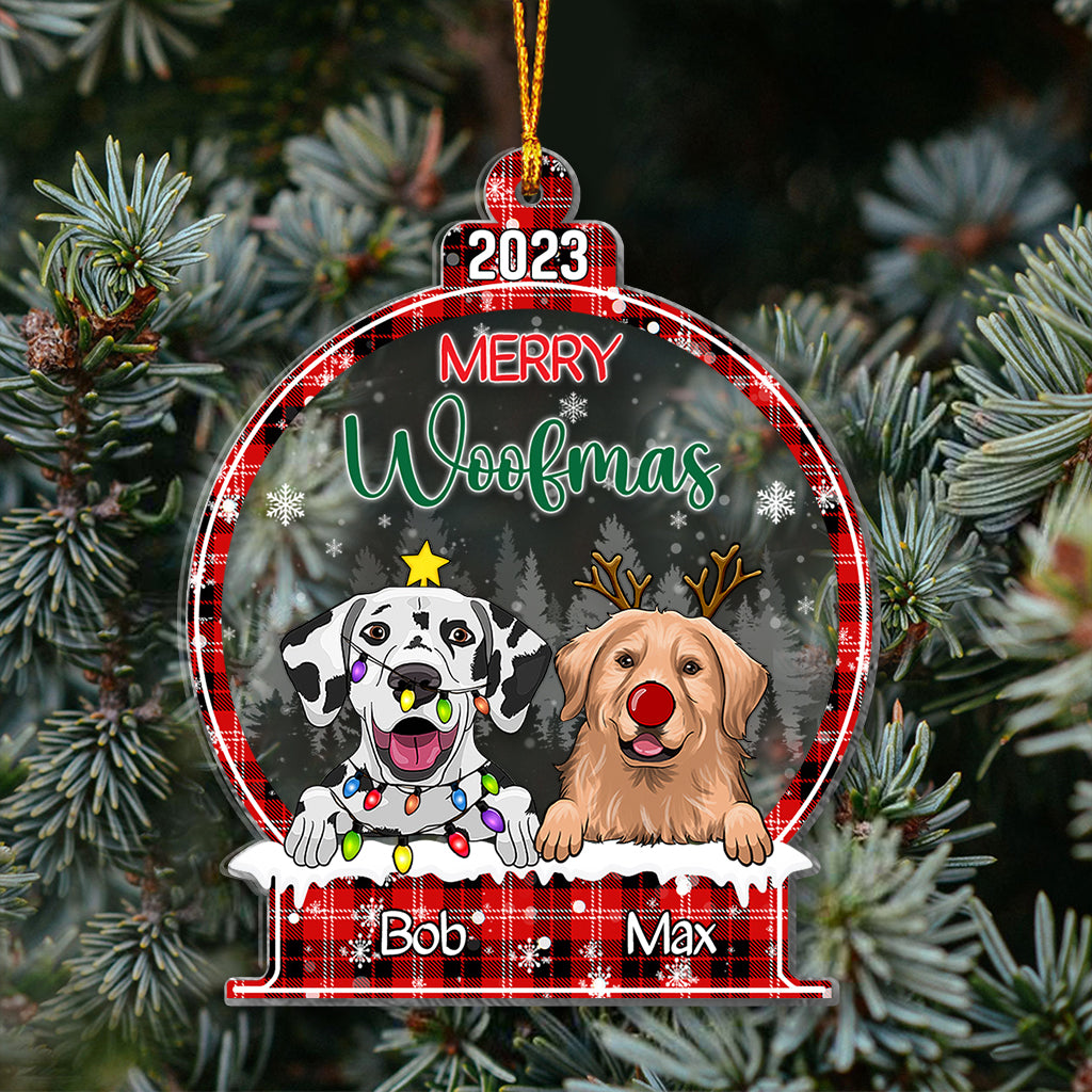 Merry Christmas - Personalized Cat Transparent Ornament
