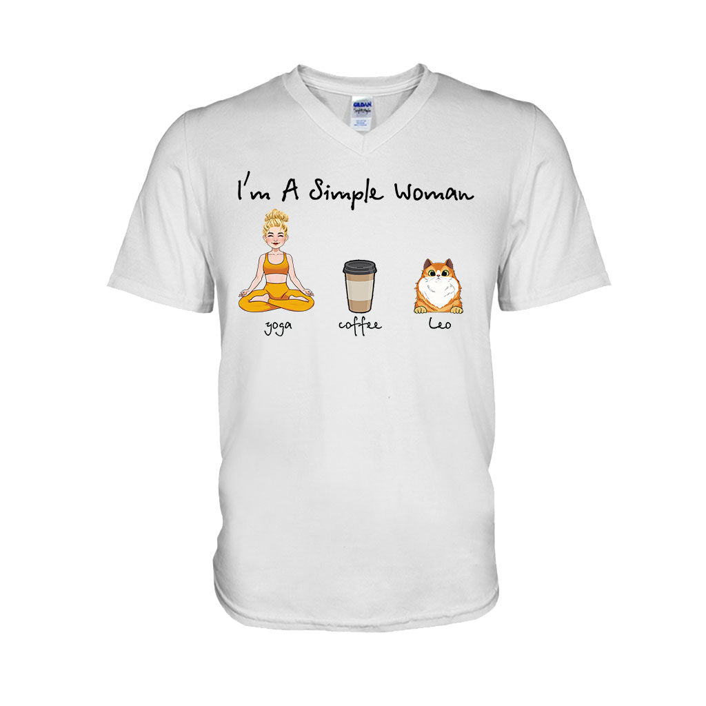 I'm A Simple Woman - Personalized Yoga T-shirt And Hoodie