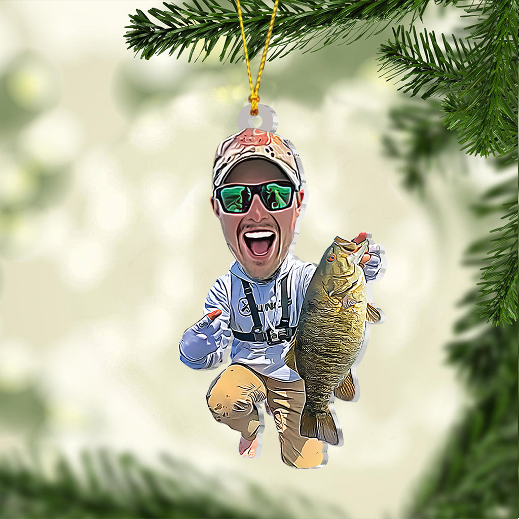 Cartoonize Funny Fishing - Personalized Fishing Ornament
