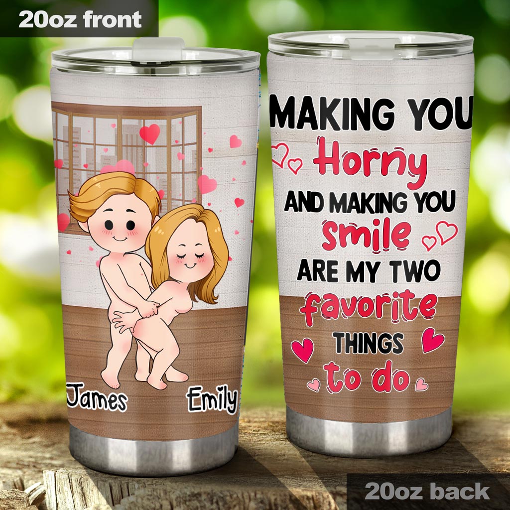 Making You Smile - Personalized Couple Tumbler