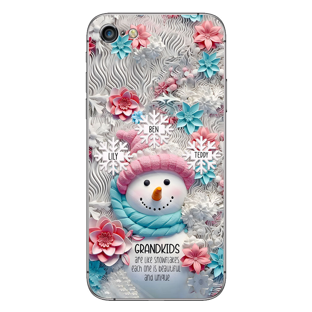 Grandkids Are Like Snowflakes - Gift for grandma - Personalized Phone Case