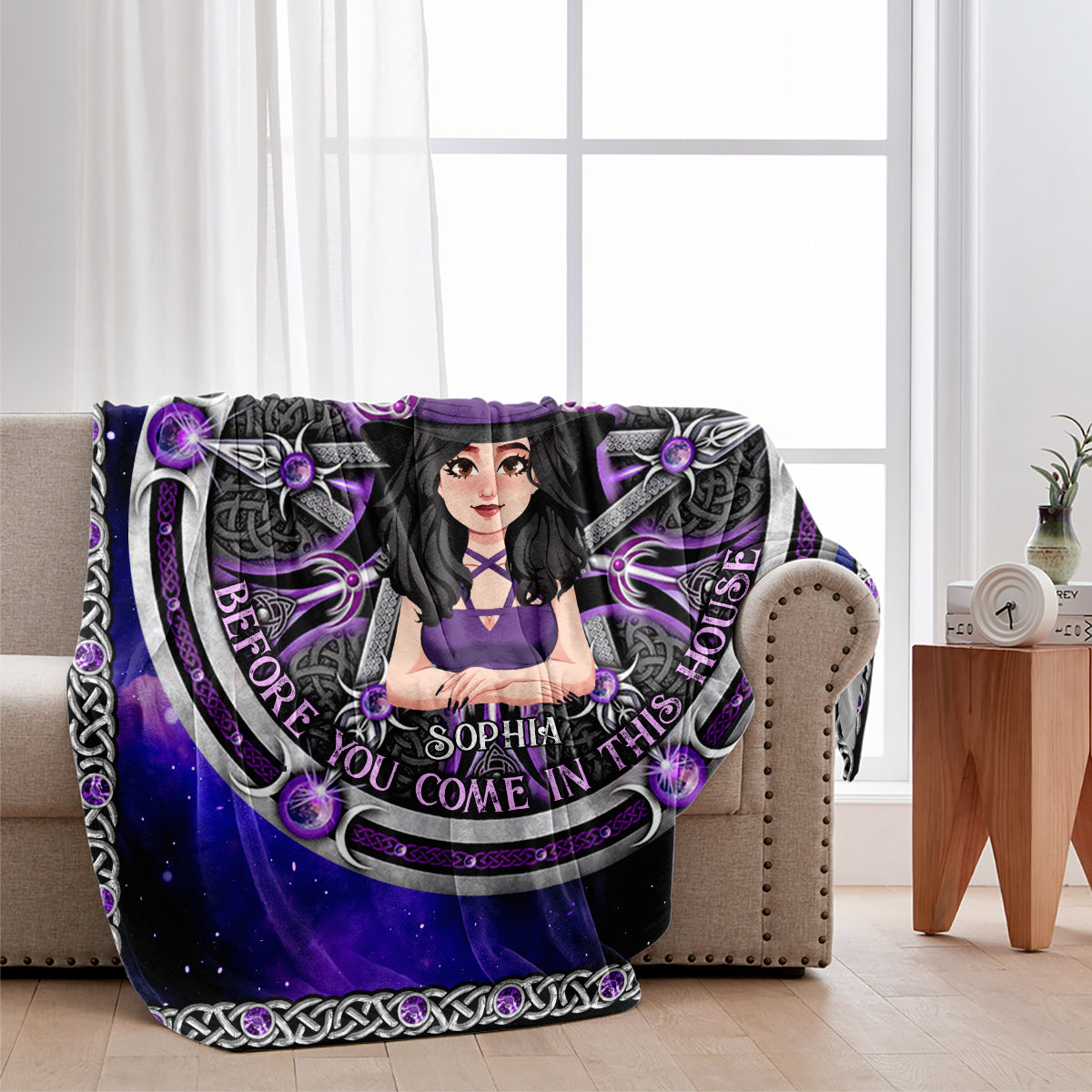 Check Ya Energy - Personalized Witch Blanket
