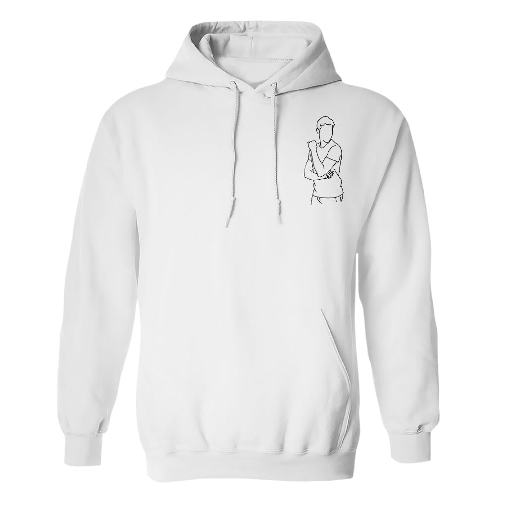 Custom Line Art - Personalized Son Embroidered Hoodie