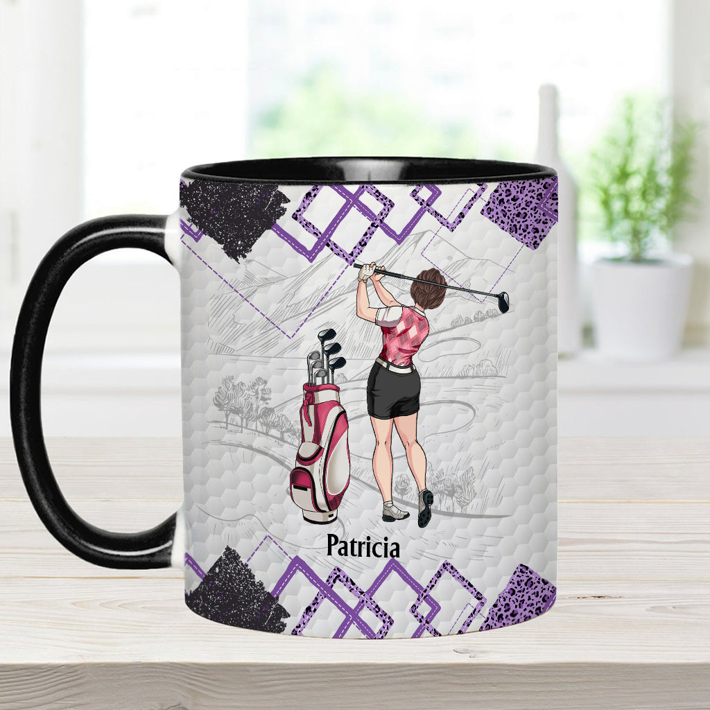Golf Instruction - Golf gift for her, girlfriend, wife, daughter - Personalized Accent Mug