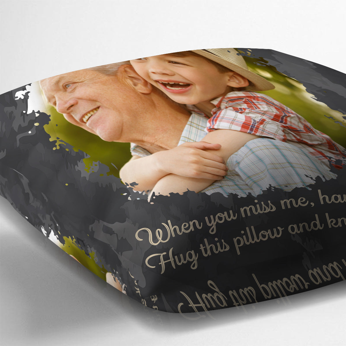 Hug This Pillow And Know I'm Here - Personalized Memorial Throw Pillow