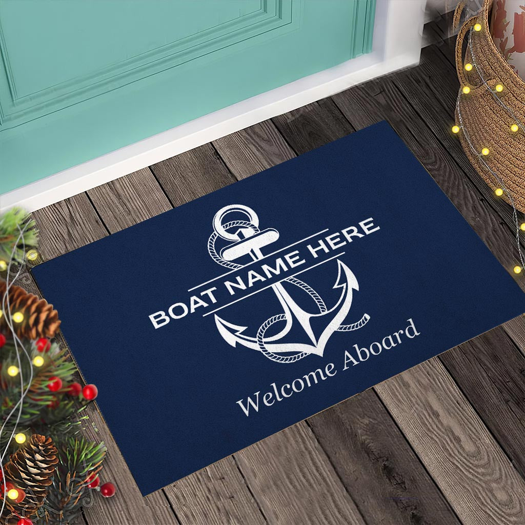 Welcome Aboard - Personalized Pontoon Doormat