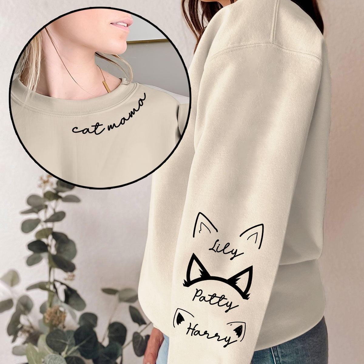 Cat Mom - Personalized Cat All Over Shirt