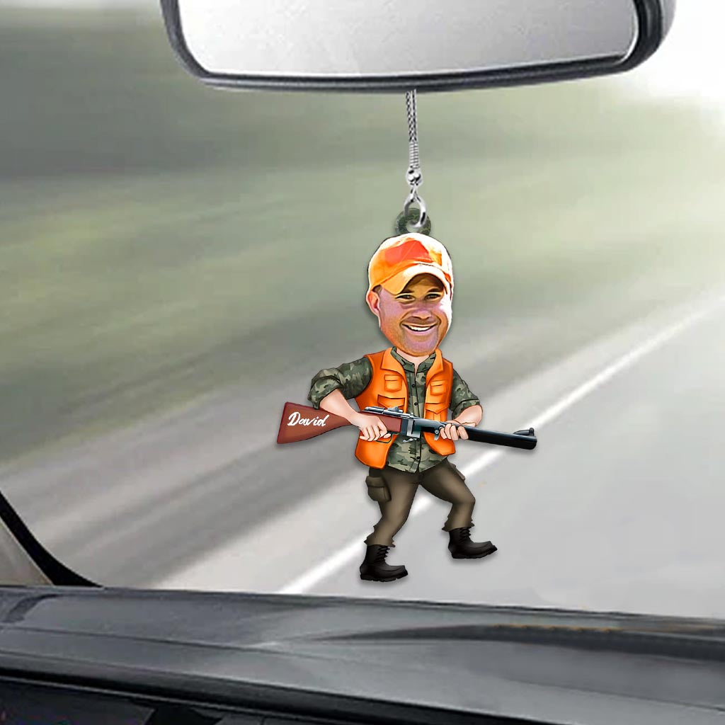 Photo Inserted Funny Hunting - Personalized Hunting Car Ornament