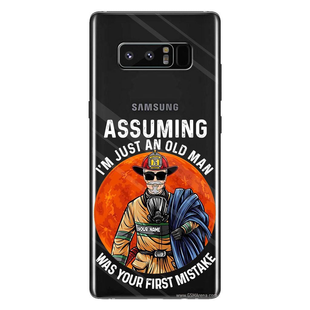 Your Mistake - Personalized Firefighter Clear Phone Case