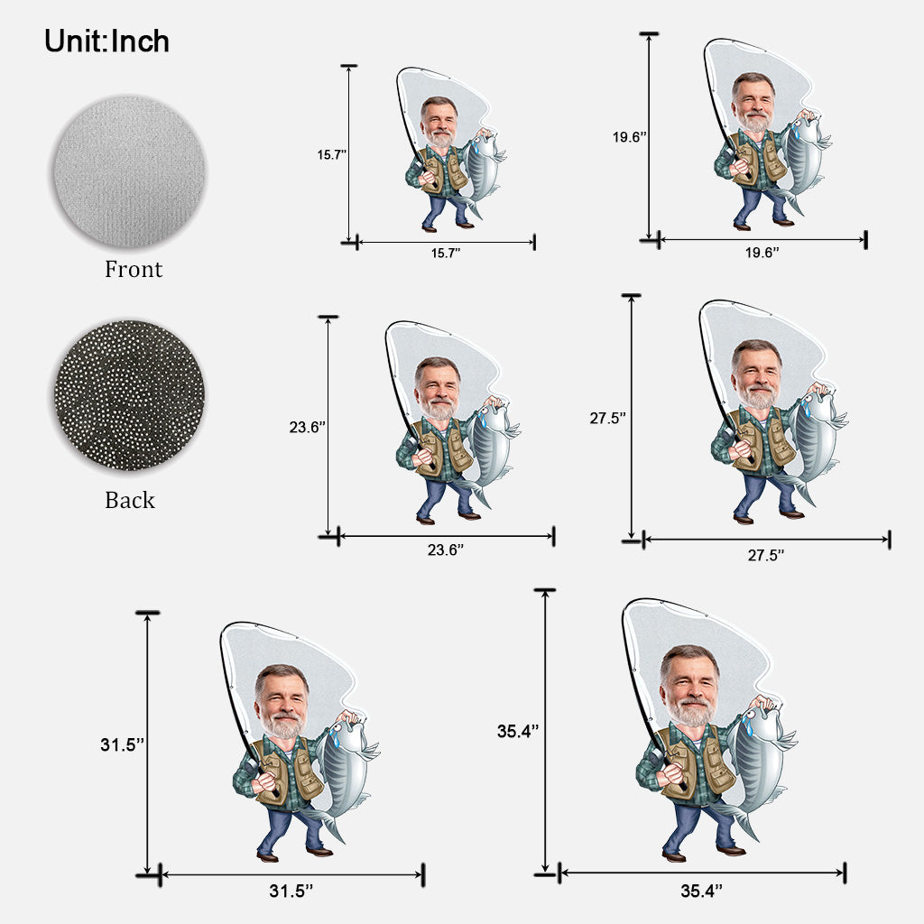 Love Fishing - Personalized Fishing Shaped Doormat