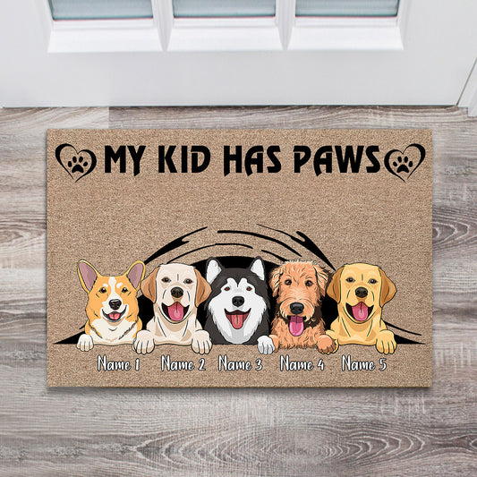 My Kids Have Paws - Personalized Dog Doormat