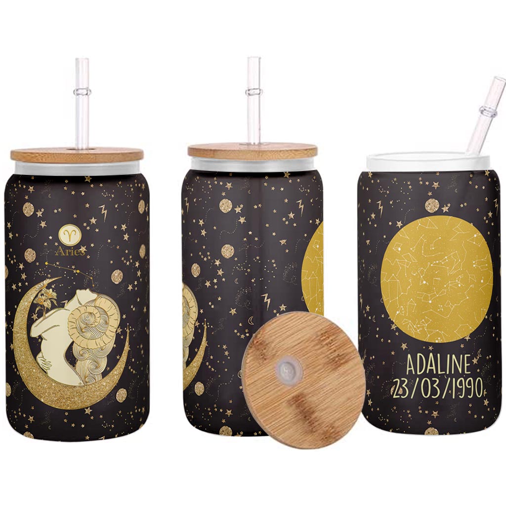Zodiac Sign - Personalized Horoscope Can Glass
