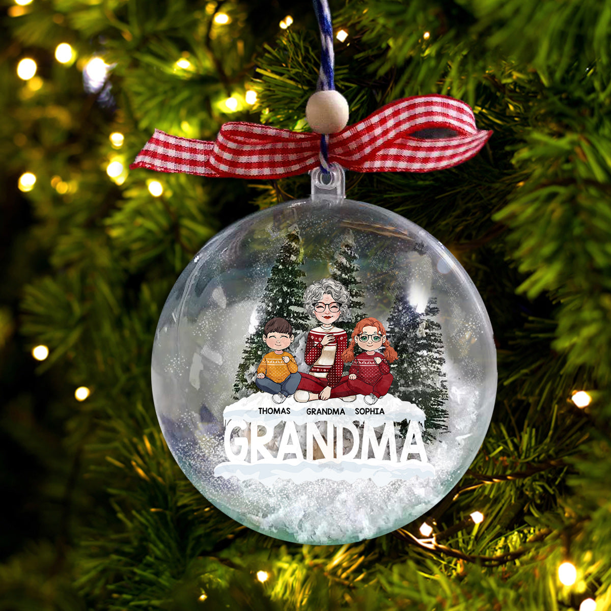 Blessed To Be Called Grandma - Personalized Grandma Snow Globe Ornament