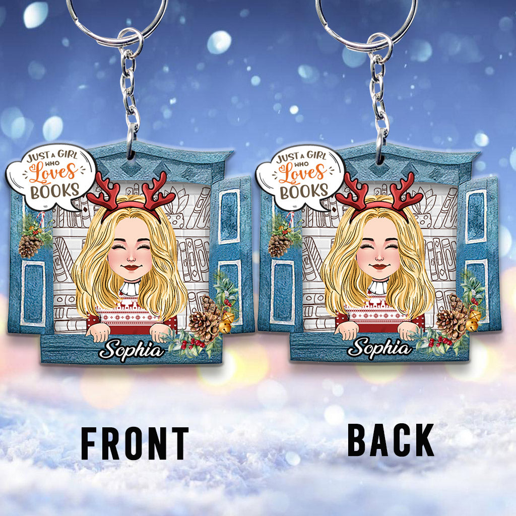 Just A Girl Who Loves Books - Personalized Book One-sided Keychain
