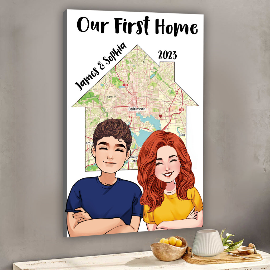 Where Are We? - Personalized Housewarming Canvas And Poster
