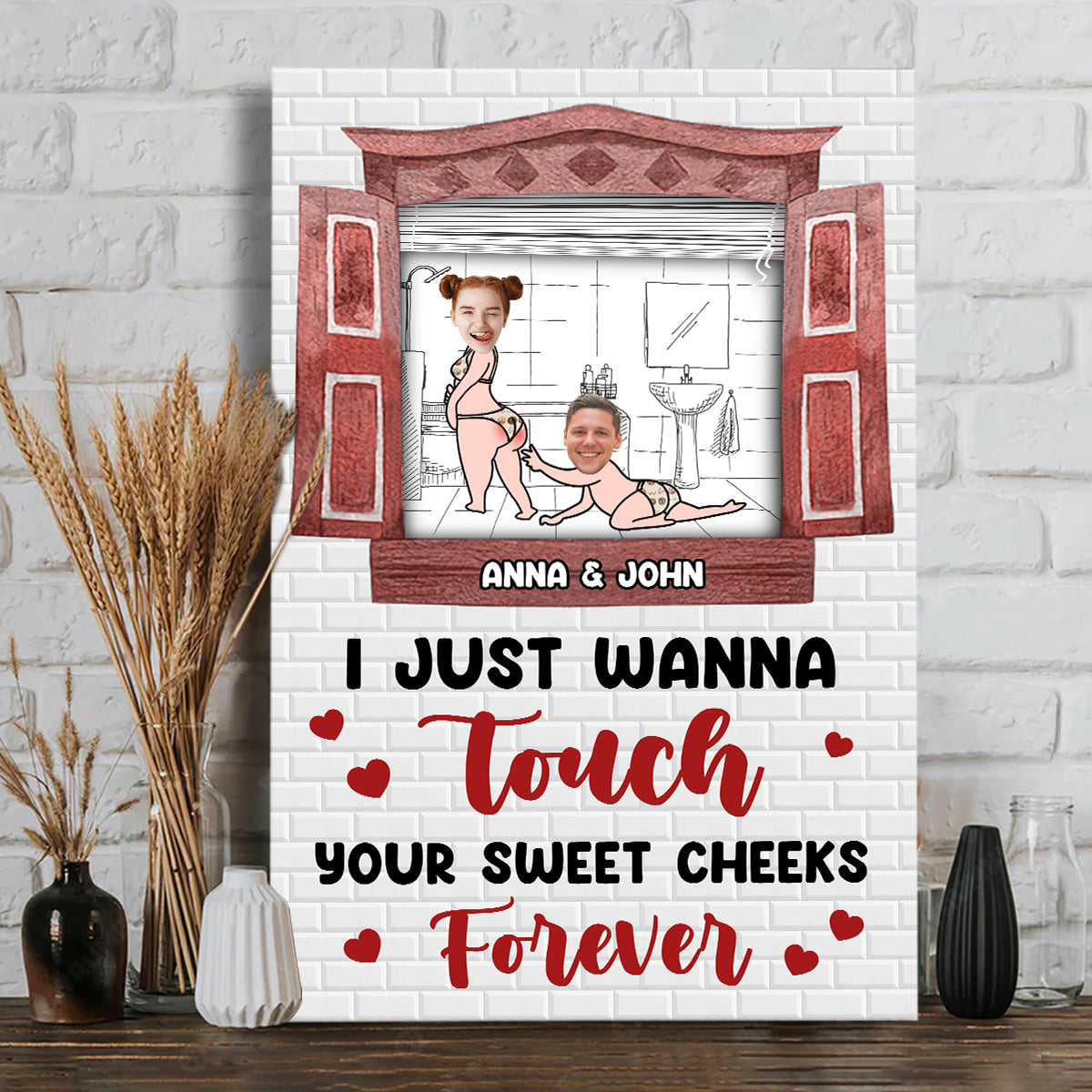 I Just Want To Touch - Personalized Couple Canvas And Poster