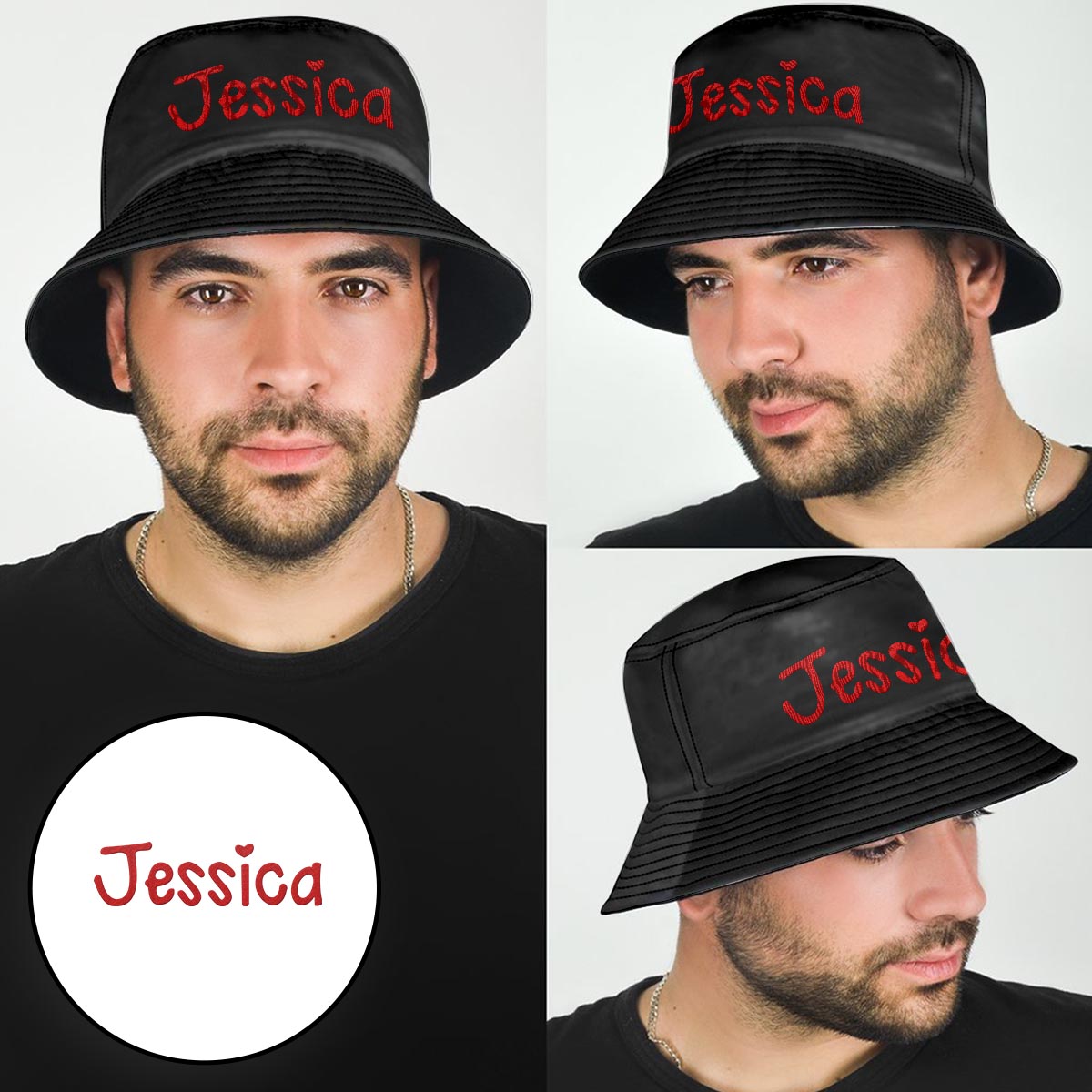 Custom Name - Personalized granddaughter Embroidered Bucket Hat
