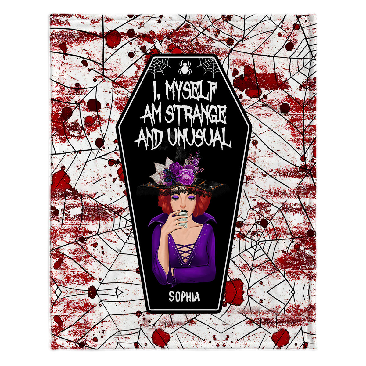 I Myself Am Strange and Unusual - Personalized Witch Blanket
