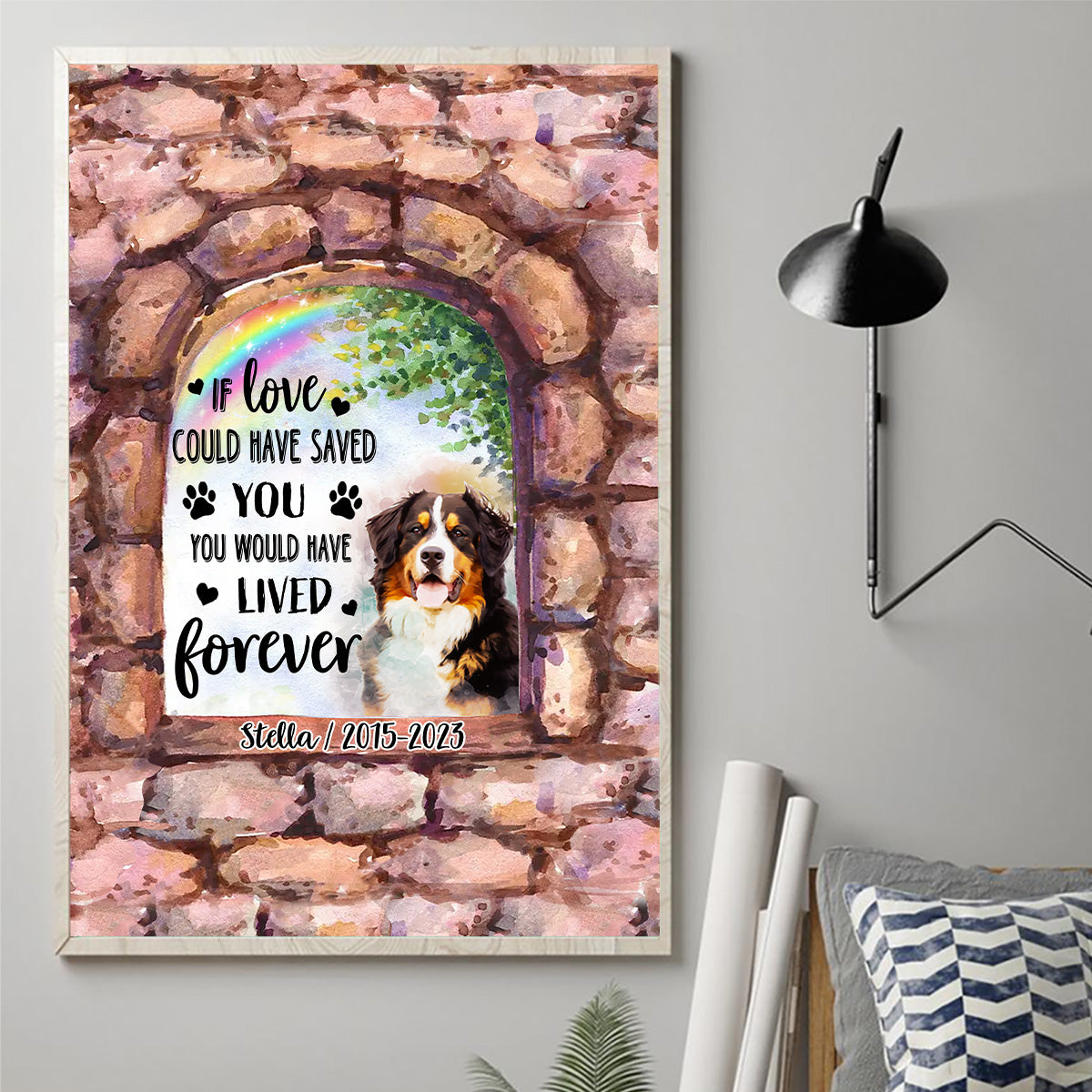 No Longer By My Side - Personalized Dog Canvas And Poster