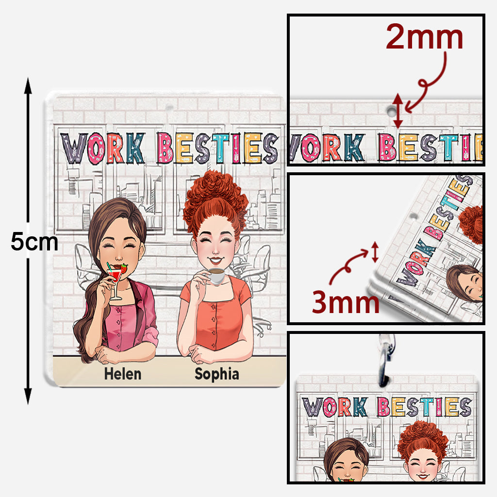 You Are The Reason I Don't Punch People At Work - Personalized Colleague Keychain