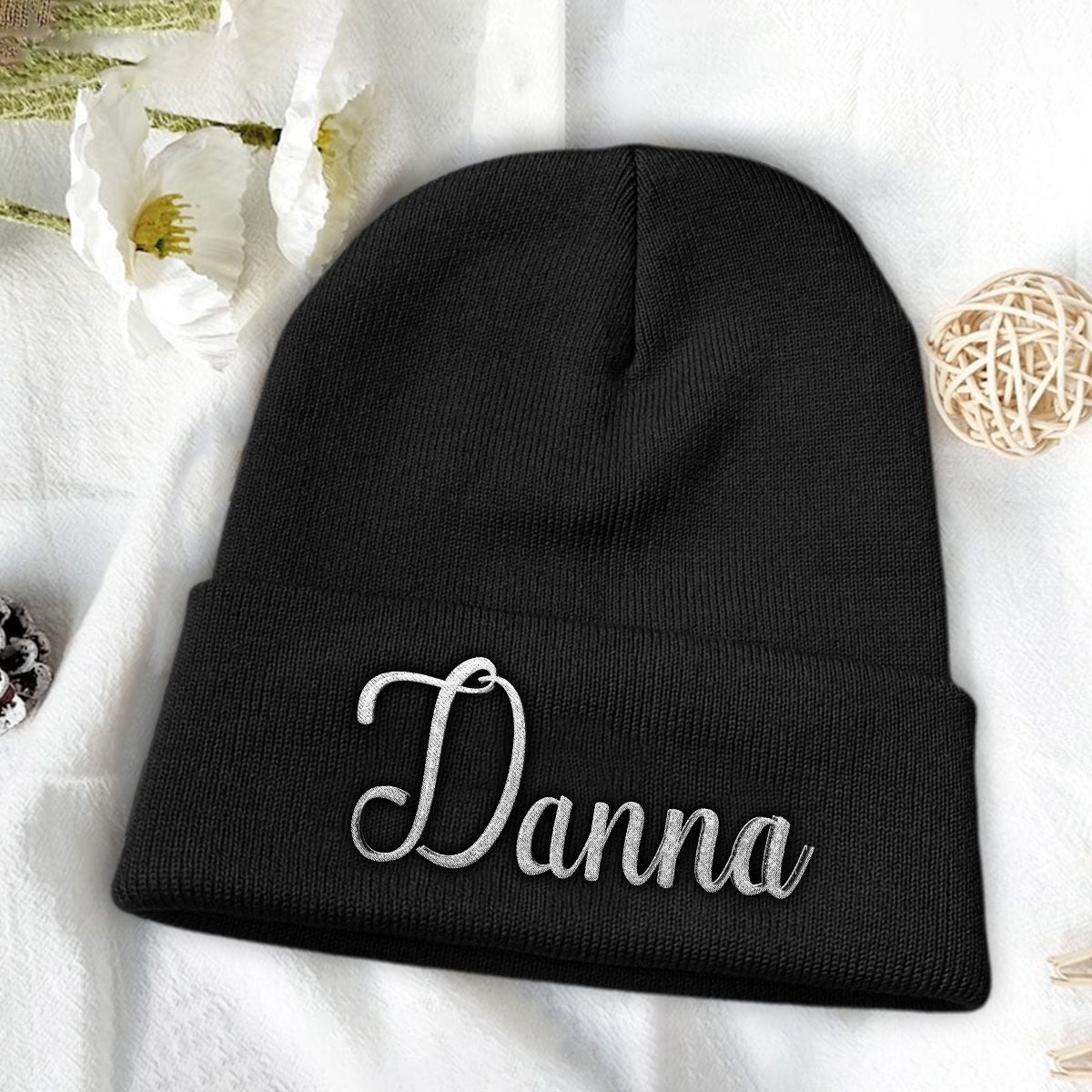 Custom Name - Personalized Sibling Embroidered Beanie