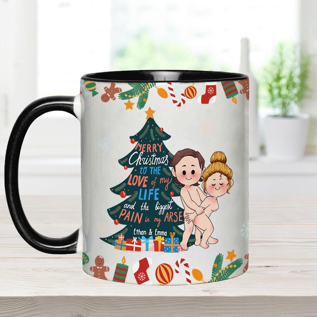 Merry Christmas To The Love Of My Life - Personalized Couple Accent Mug