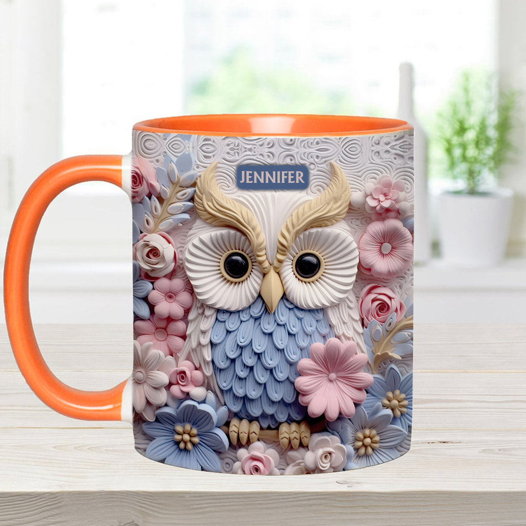 Beautiful Owl - Owl gift for boyfriend, girlfriend - Personalized Accent Mug