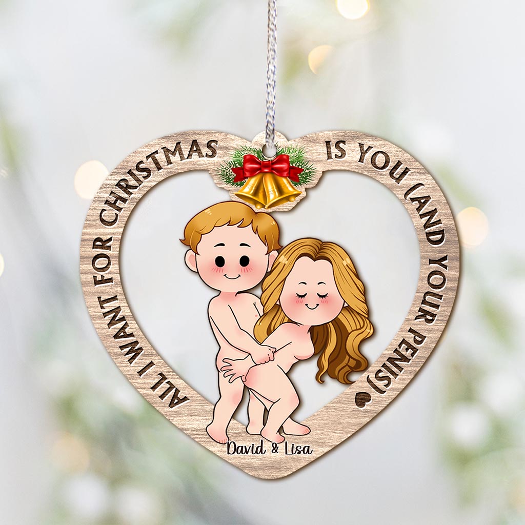 All I Want For Christmas - Personalized Couple Ornament