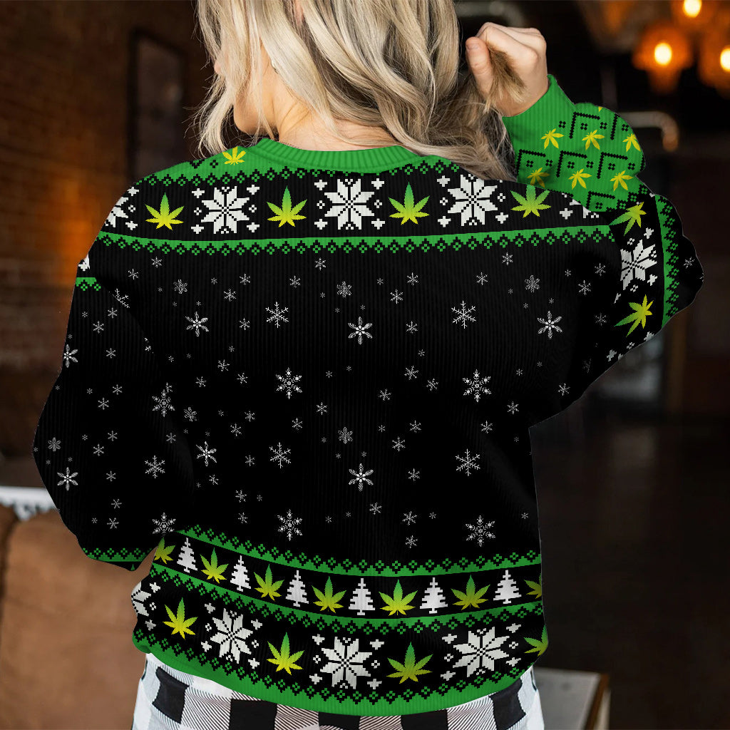 Dopest Dad Ever - Personalized Weed Ugly Sweater