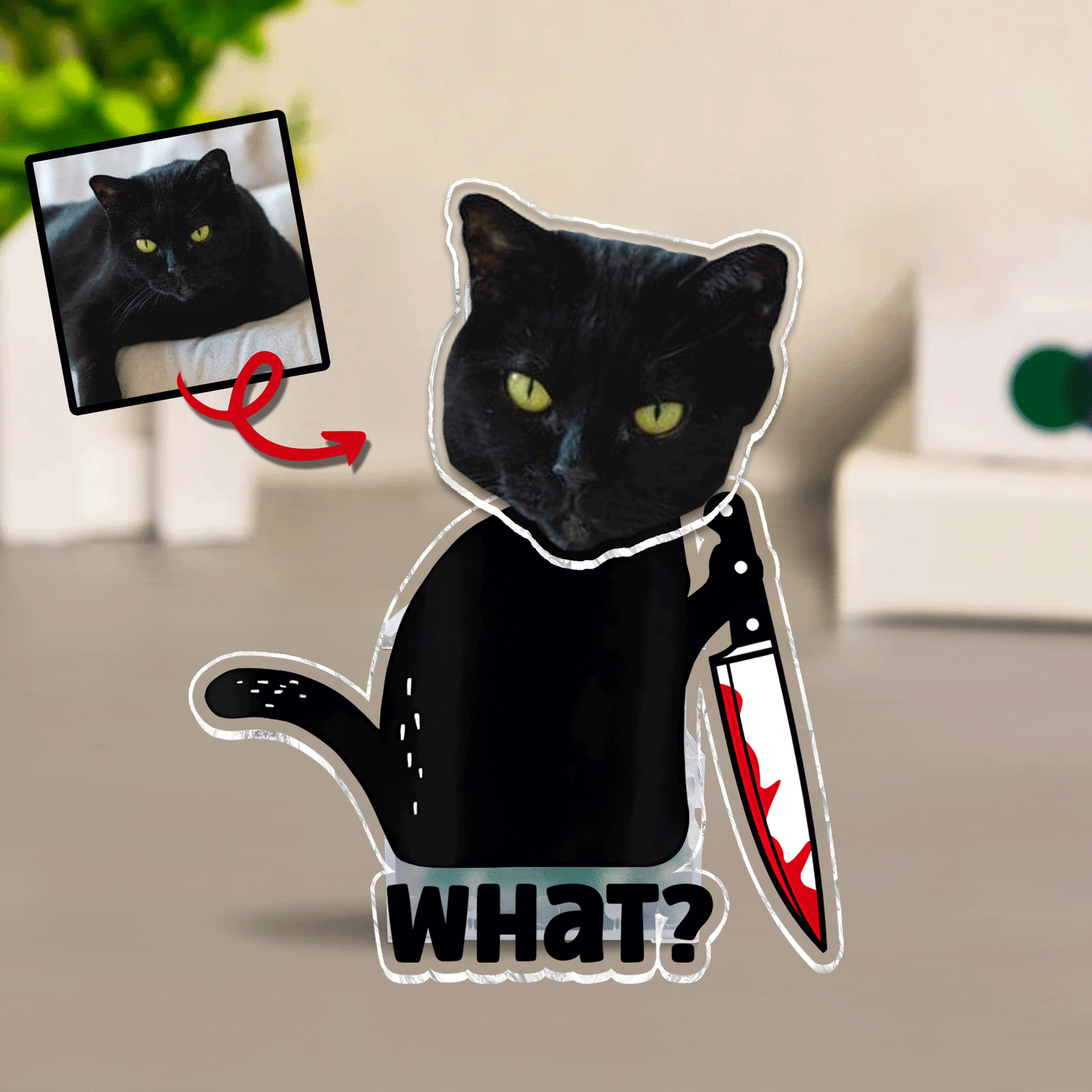 What Cool Black Cat - Black Cat gift for cat lover - Personalized Custom Shaking Head