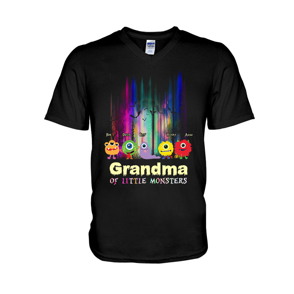 Grandma Of Little Monsters - Personalized Grandma T-shirt And Hoodie