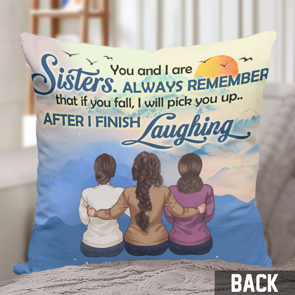 I Hugged This Soft Pillow - Personalized Sibling Throw Pillow