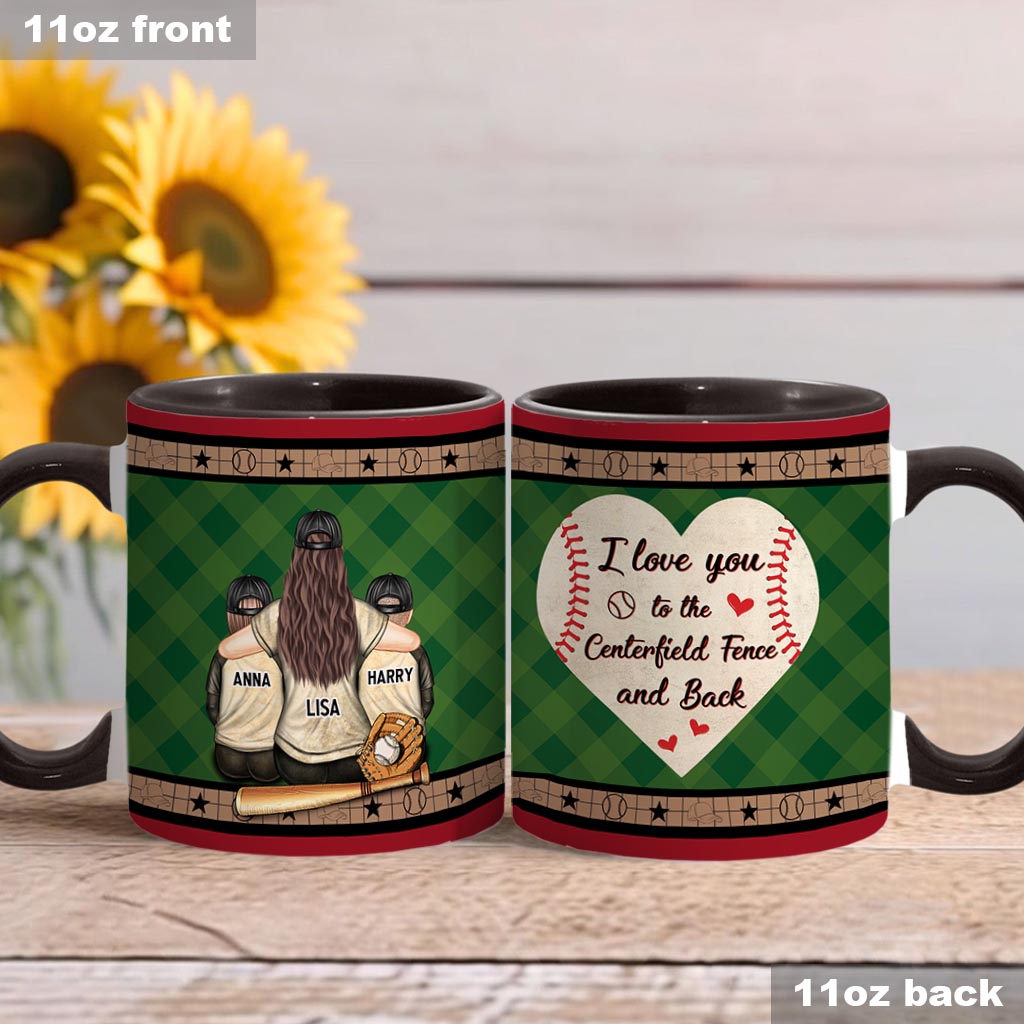 My Heart Is On That Field - Personalized Baseball Accent Mug