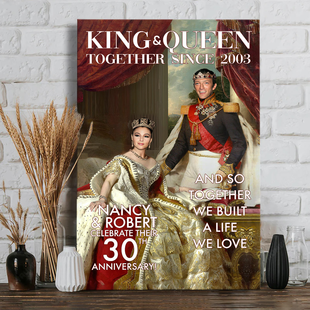 King And Queen - Personalized Husband And Wife Canvas And Poster