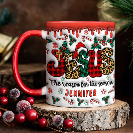 The Reason For The Season - Personalized Christian Accent Mug