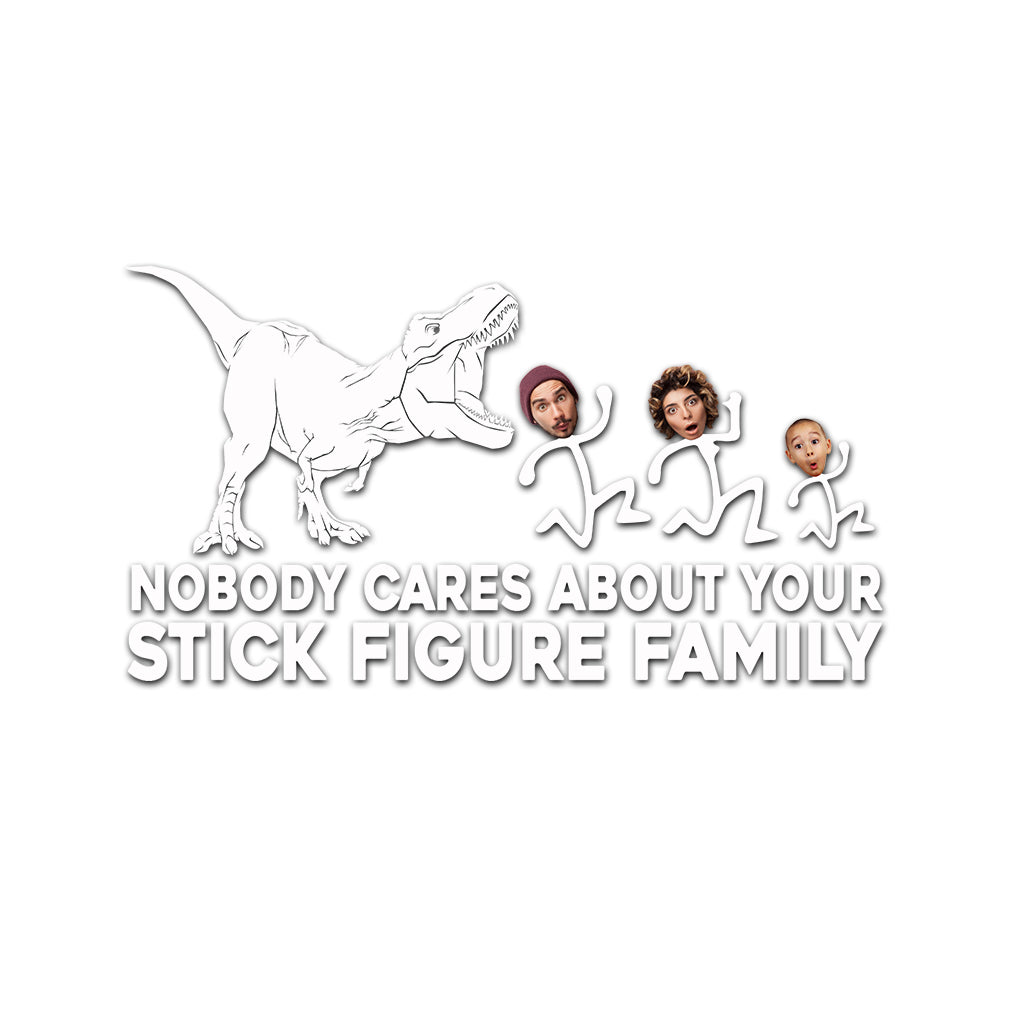 T-rex Doesn't Care - Dinosaur gift for friend, mom, dad, husband, wife, girlfriend, boyfriend - Personalized Decal Full