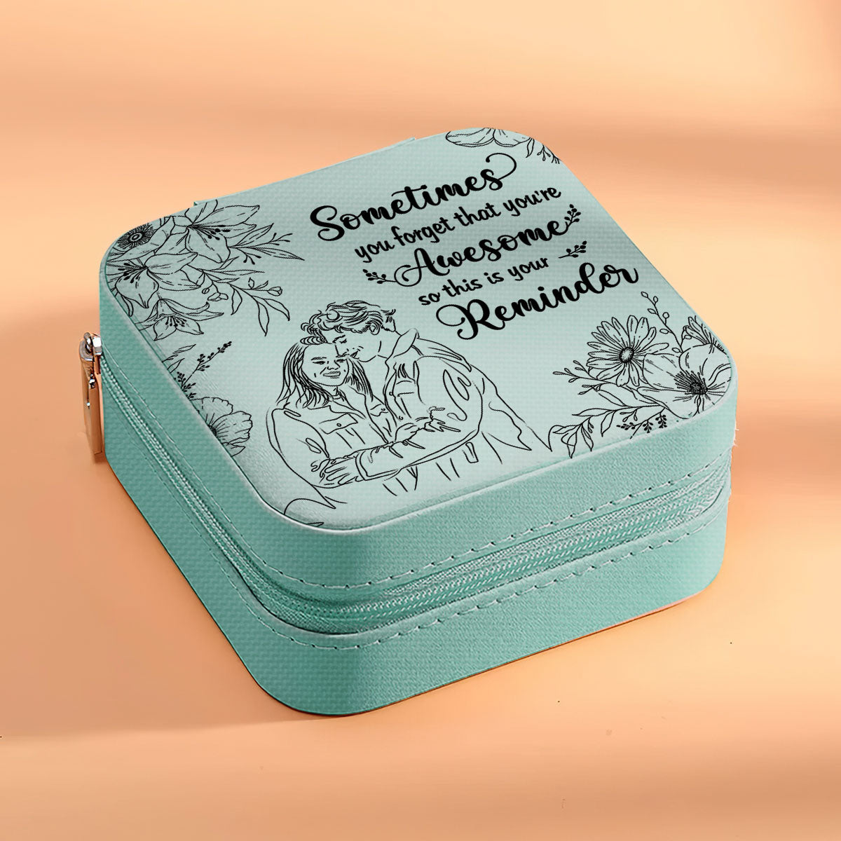 You're Awesome - Personalized Couple Jewelry Box