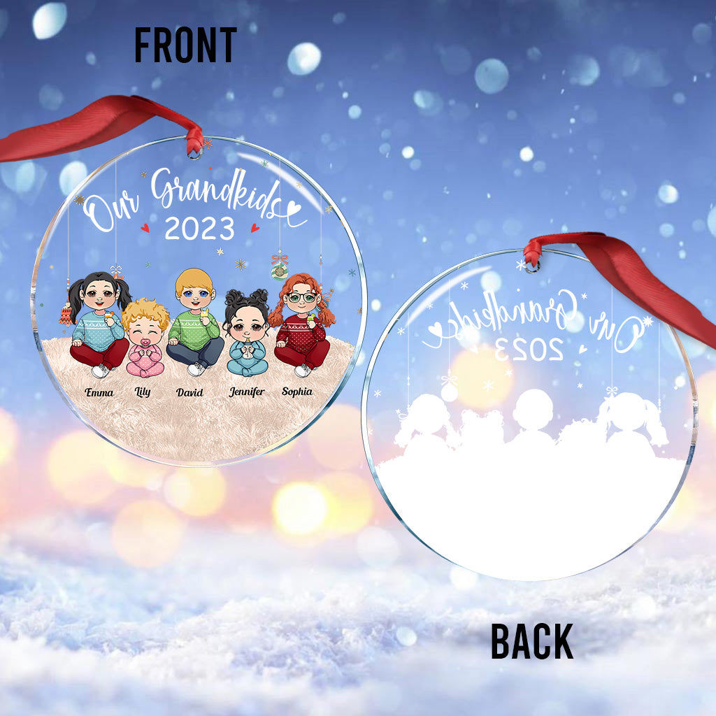 My Grandkids - Personalized Grandma Transparent Ornament