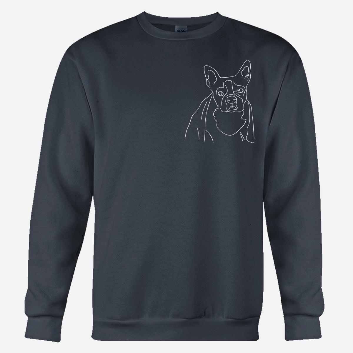 Custom Line Art - Personalized Dog Embroidered Sweater