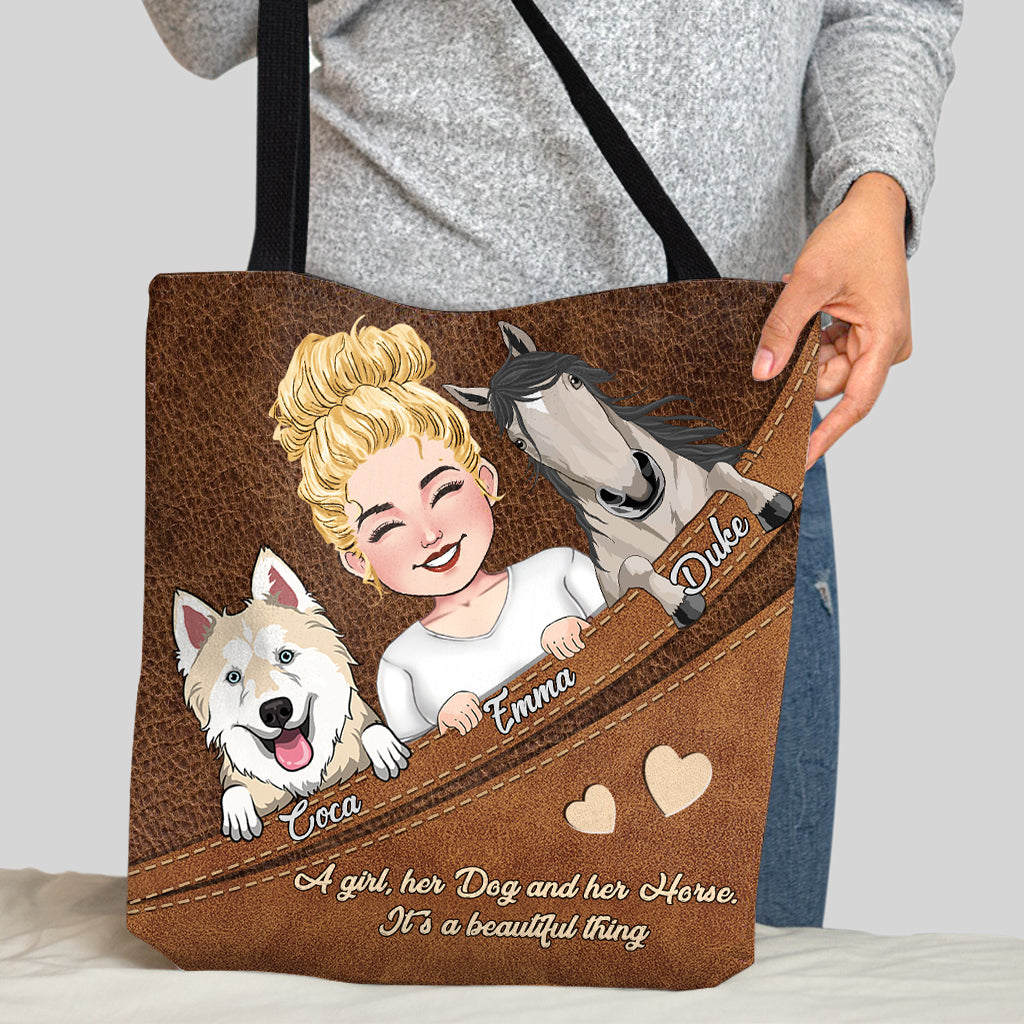 What A Beautiful Thing - Personalized Horse Tote Bag