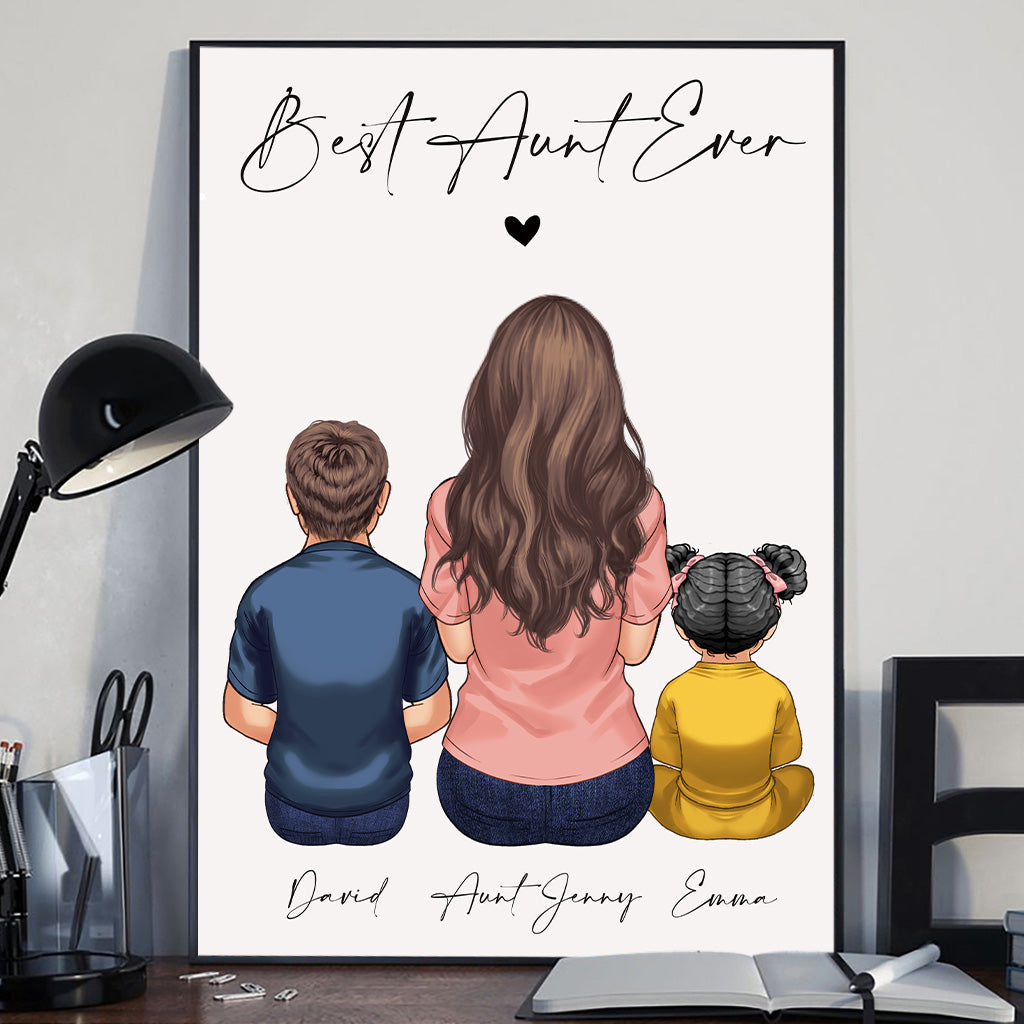 Best Aunt Ever - Personalized Aunt Canvas And Poster