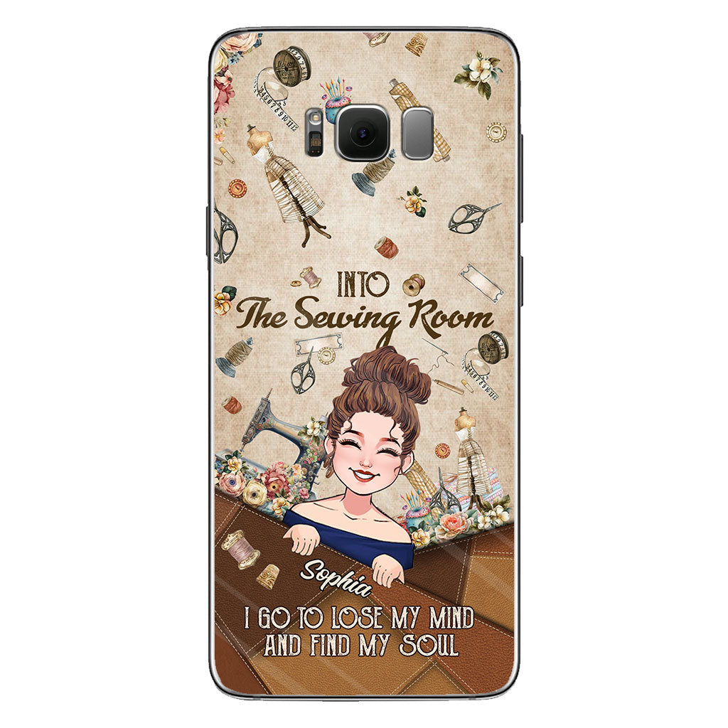 And Into The Sewing Room I Go - Personalized Sewing Phone Case
