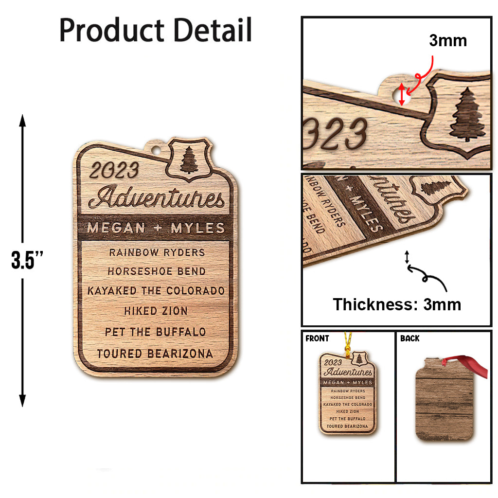 Favorite Adventure - Personalized Travelling Ornament