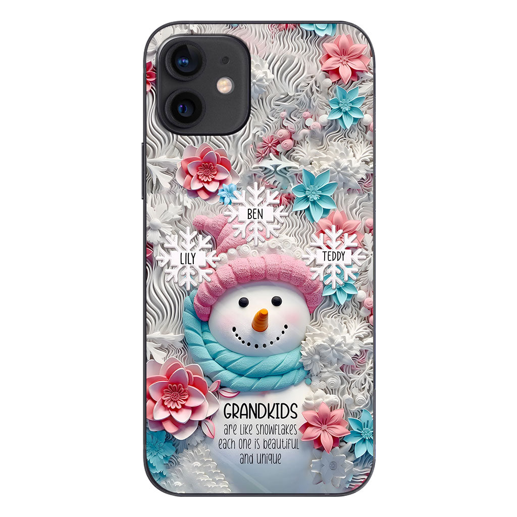 Grandkids Are Like Snowflakes - Gift for grandma - Personalized Phone Case
