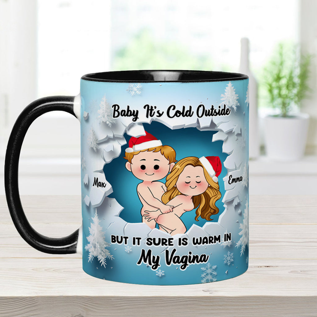 Baby It's Cold Outside - Personalized Couple Accent Mug