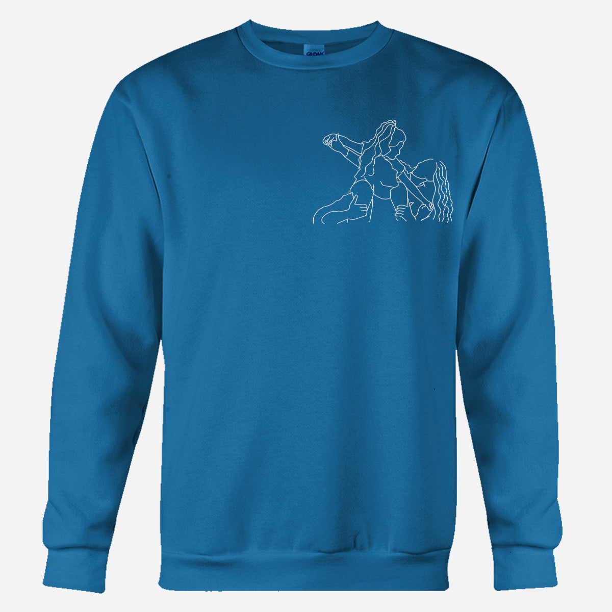 Custom Line Art - Personalized Family Embroidered Sweater