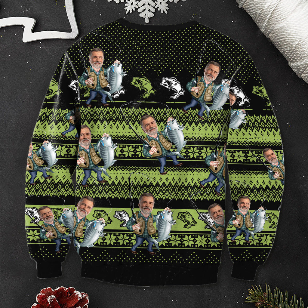 Love Fishing - Personalized Fishing Ugly Sweater
