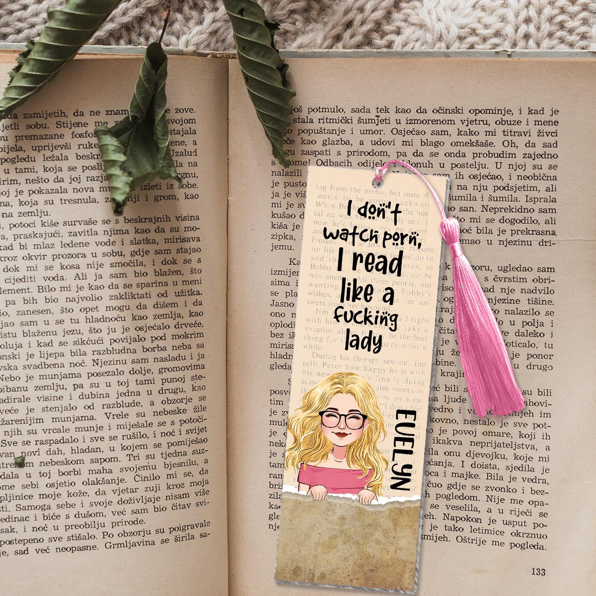 I Don't Watch P - Personalized Book Bookmark (Printed On Both Sides)