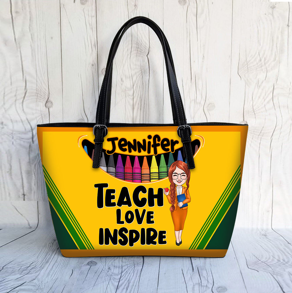 Positive Affirmations Butterfly - Personalized Butterfly Leather Bag