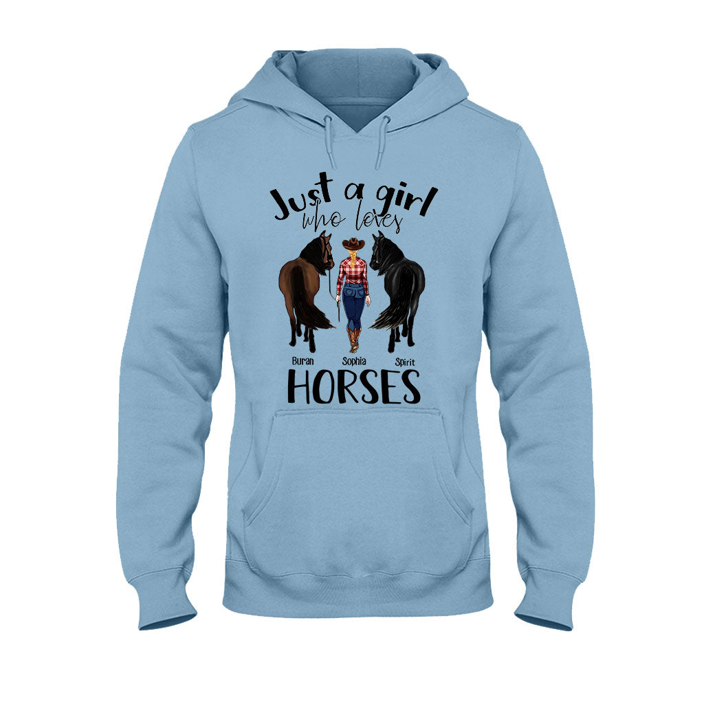 Just A Girl Who Loves Horses - Personalized Horse T-shirt and Hoodie